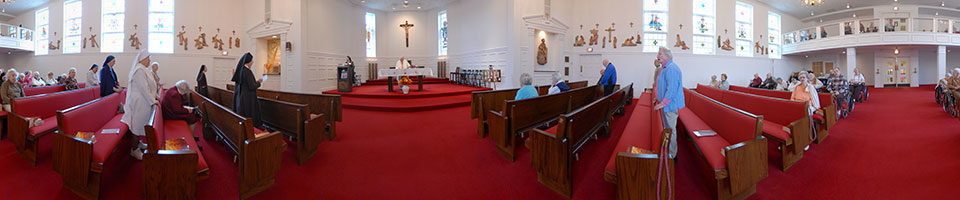 Our chapel at St. Patrick's Manor allows for our residents to practice worship.