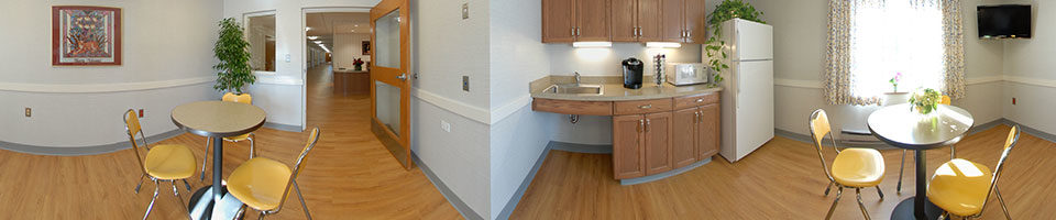 Our Transition Rooms at St. Patrick's Manor also includes a coffee room for even more resident engagement.